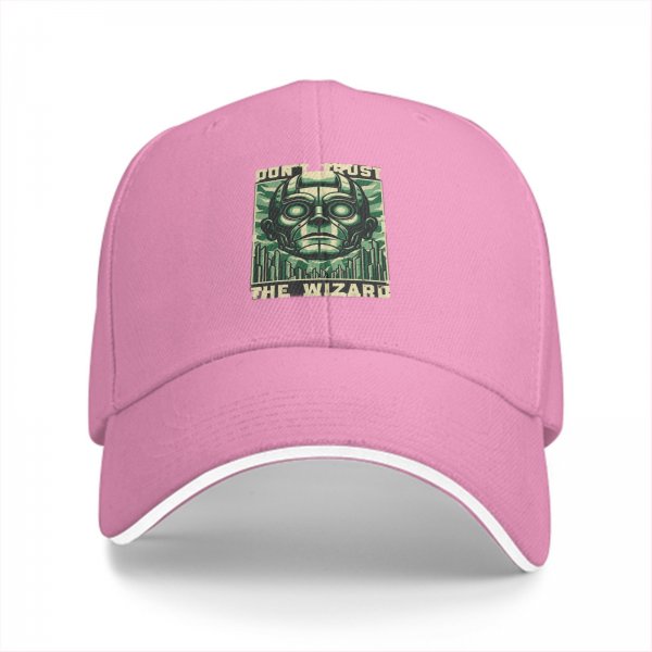 Black baseball cap with 'Don't Trust The Wizard' robot graphic