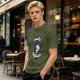 Olive Graphic T-Shirt With Give Me Coffee Or Death Skull Print