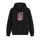 Black hoodie with retro devil juice box graphic print