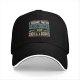 Black baseball cap with 'I Come With Problems Not Solutions' retro graphic