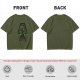 Olive T-shirt with Earth Bender Silhouette Graphic