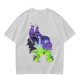 Olive green t-shirt with Maleficent fantasy silhouette graphic