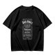 Olive Green T-Shirt with Dad Jokes Whiskey Label Style Graphic