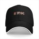 Black baseball cap with stylized ATGC graphic print