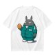 Totoro in Squid Game tracksuit holding umbrella honeycomb cookie t-shirt