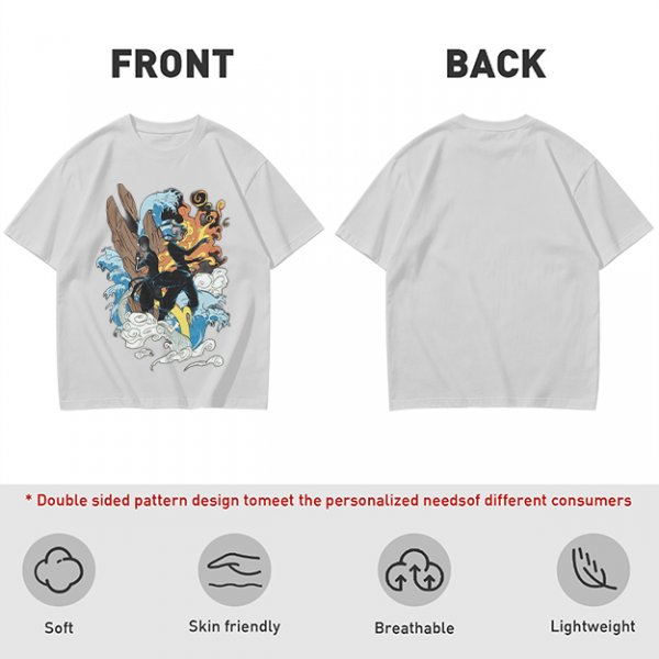 Olive T-Shirt With Elemental Bender Artwork Print