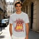 Olive T-Shirt With Calcifire Bacon Fire Graphic Print