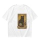 Olive T-Shirt With Black Cat Tarot Card Art That Says You Are Full Of Magic