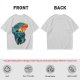 Olive green t-shirt with fantasy warrior silhouette graphic