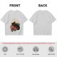Olive T-Shirt with Relaxed Black Cat Gaming Snack Print