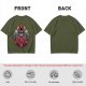 Orc-like magical creature graphic olive green t-shirt