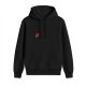 Black Hoodie With Small Colorful Chest Graphic Design