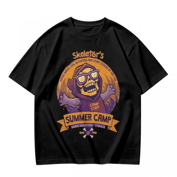 Skeletor's Summer Camp Themed Graphic T-Shirt