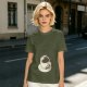 Olive T-Shirt With Hot Cocoa Cup And Marshmallows Graphic Print