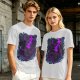 Olive Green T-Shirt With Neon Purple Avatar The Last Airbender Art Print