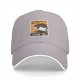 Black baseball cap with raccoon 'Wash Your Hands Before Touching Trash' print