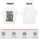 Olive t-shirt with medieval wanderer graphic and gothic text print