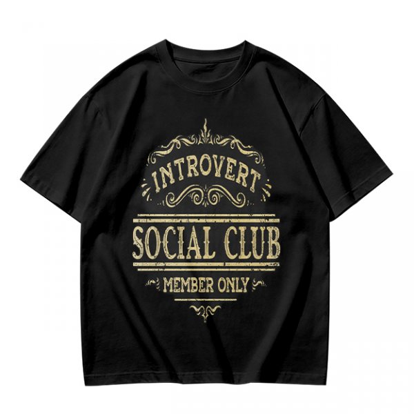 Introvert Social Club Member Only Graphic T-Shirt