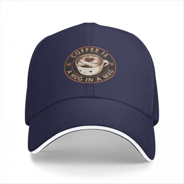 Coffee Is A Hug In A Mug Black Baseball Cap