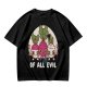 Olive Graphic T-Shirt With Evil Vegetable Characters Design