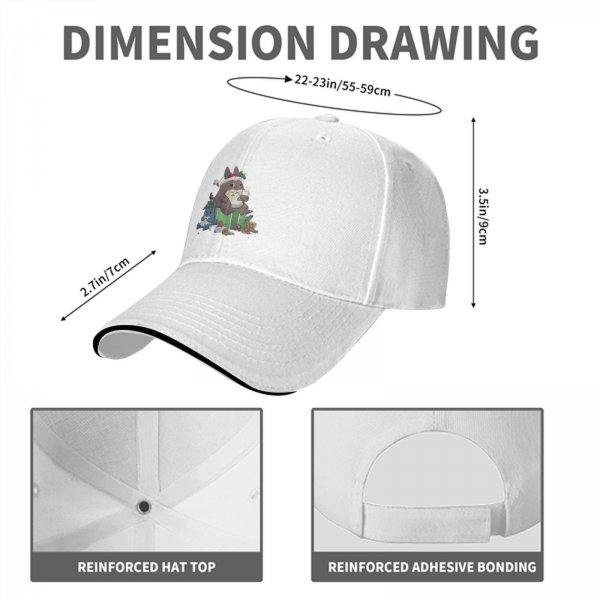 Black Baseball Cap With Christmas Totoro Family Graphic