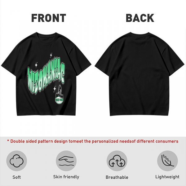 Olive Green Graphic T-Shirt with Wizomania Wizard Print