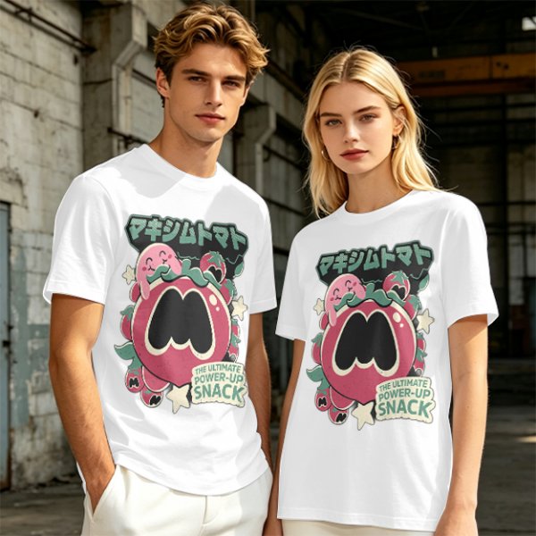 Kirby Maxim Tomato Power-Up Snack Graphic T-Shirt