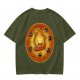 Olive T-Shirt Featuring Calcifer and Soot Sprites Artwork