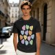 Olive T-shirt with Princess Bride themed conversation heart candies