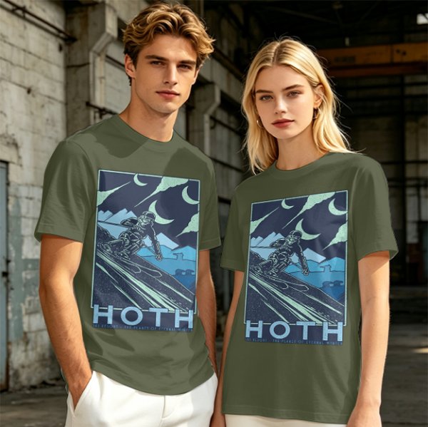 Hoth Skiing Graphic Tee for Winter Sports Fans