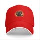 Black Baseball Cap With Cute Black Cat Surrounded By Flames Graphic
