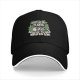 Black baseball cap with 'Water My Plants When I'm Gone' skull and plant graphic
