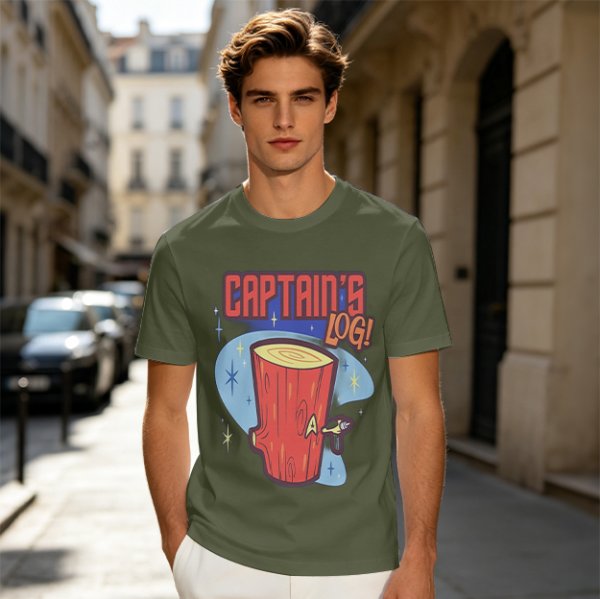 Captain's Log Star Trek Themed Graphic T-Shirt Design