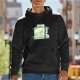 Black Hoodie With Low-Motion Running Club Sloth Turtle Snail Graphic