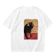 Olive t-shirt with vintage black dragon print design