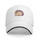 Black Baseball Cap With Cute Taco Dinosaur Graphic Print
