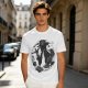Olive T-Shirt With Western Gunslinger Crow And Roses Graphic