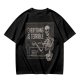 Olive t-shirt with skeleton teacher and 'Everything Is Terrible' print