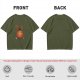 Olive T-Shirt with Flaming Devil Fruit Graphic Print
