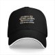 Black baseball cap with coffee themed text and cute cup illustrations