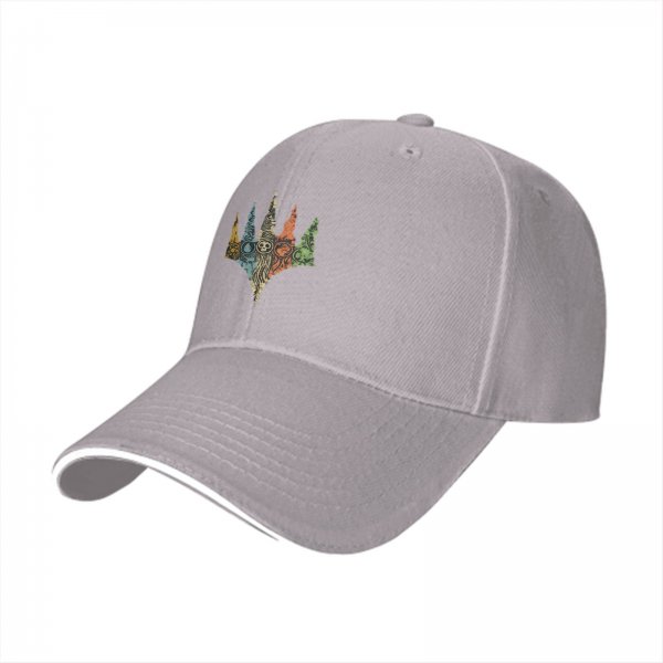 Black Baseball Cap With Magic The Gathering Mana Symbols Artwork