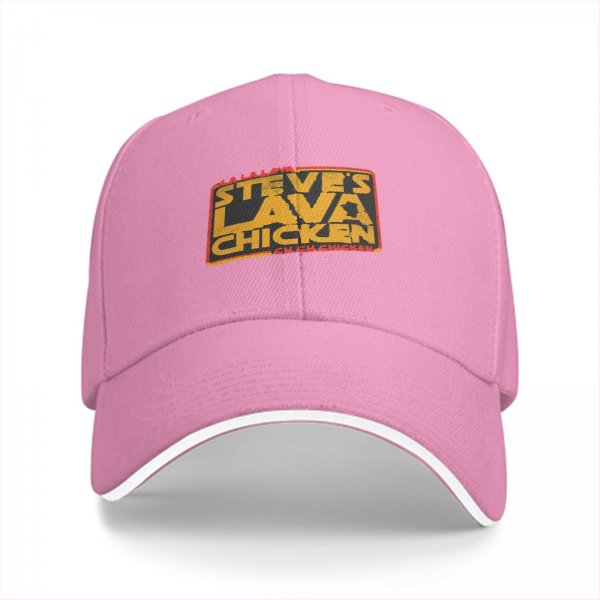 Steve's Lava Chicken Graphic Black Baseball Cap