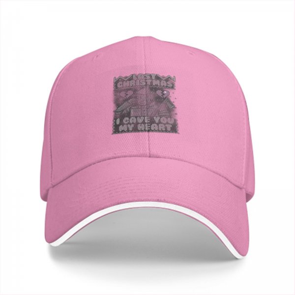 Black baseball cap with Last Christmas I Gave You My Heart graphic