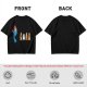 Olive T-Shirt With Blue Monster And Ghost Graphic Print