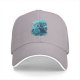 Black Baseball Cap With Turquoise Ancient Wise Man Face Art Print