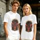 Olive T-Shirt with Vampurr Black Cat Vampire Graphic