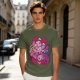 Olive T-shirt with Spinel Character Graphic Print