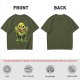 Olive T-Shirt With Playful Green Slime Monster Graphic