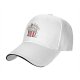 Black baseball cap with cute cat popcorn bucket graphic