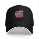 Black Baseball Cap With Halloween Pumpkin Ramen Bowl Graphic